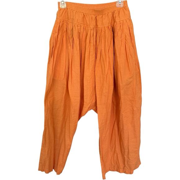Free People Intimately Cotton Wide Leg Haram Pants In Orange Size S - Picture 1 of 10